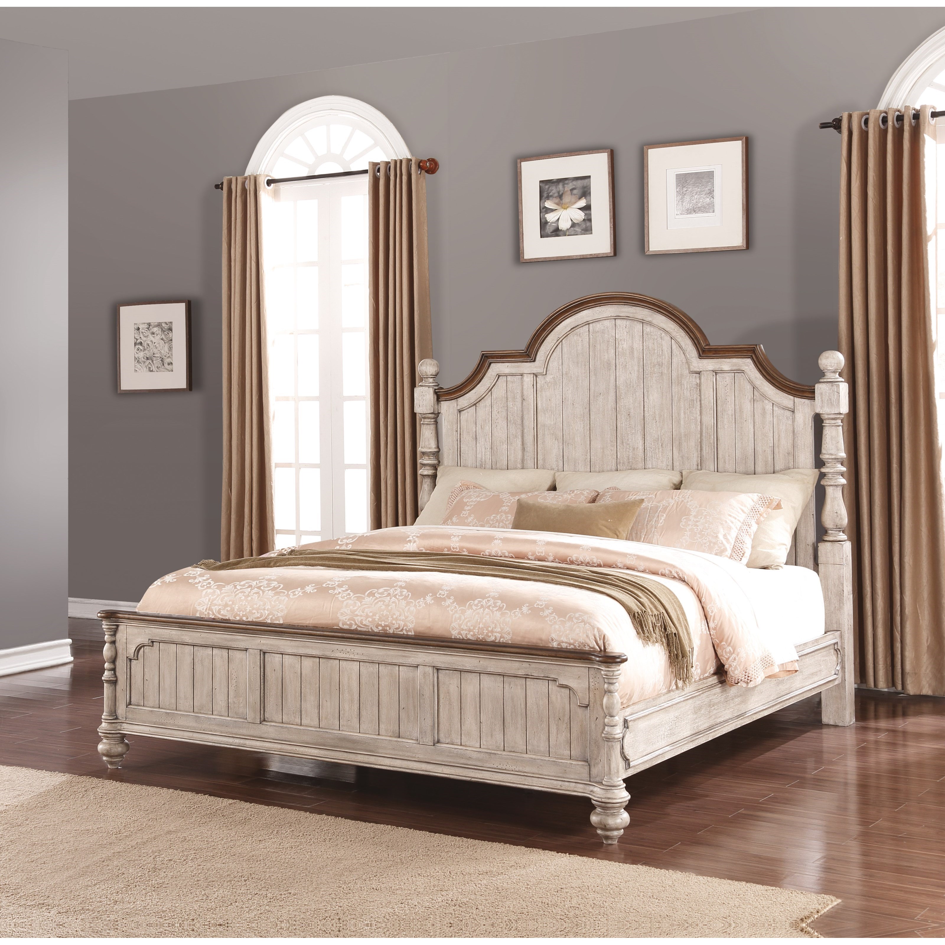 Flexsteel Wynwood Collection Plymouth Cottage King Poster Bed with